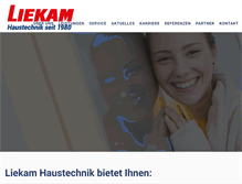 Tablet Screenshot of liekam-haustechnik.de